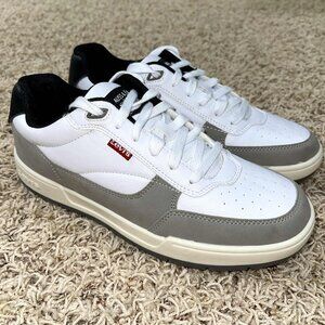 Levi’s Women’s La Jolla Synthetic Leather Lace-Up Sneakers Shoes White, Size 10M